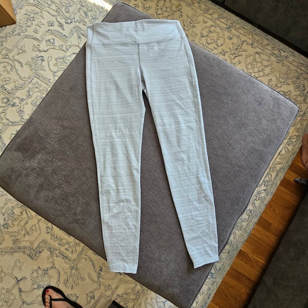 ATHLETA Women's Gray Heather High Rise Jacquard Chaturanga Leggings Size Large